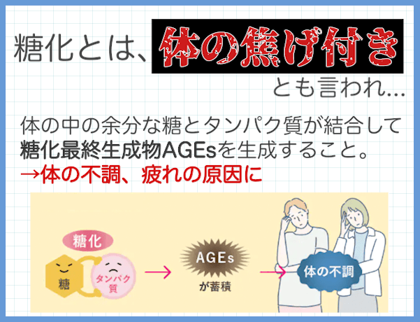 糖化とはからだのこげつきといわれます